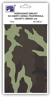 Veľké nažehľovacie záplaty - maskáčová - visačka